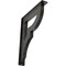 Ekena Millwork Bradford Wrought Iron Bracket, (Triple center brace), Antiqued Silver 2"W x 12"D x 15"H BKTM02X12X15TBRASV - alternate 1